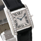 Cartier Tank Francaise SM Diamond Bezel Watch 18K White Gold — view 4