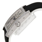 Cartier Tank American SM Bezel Diamond Watch 18K White Gold Satin X — view 5