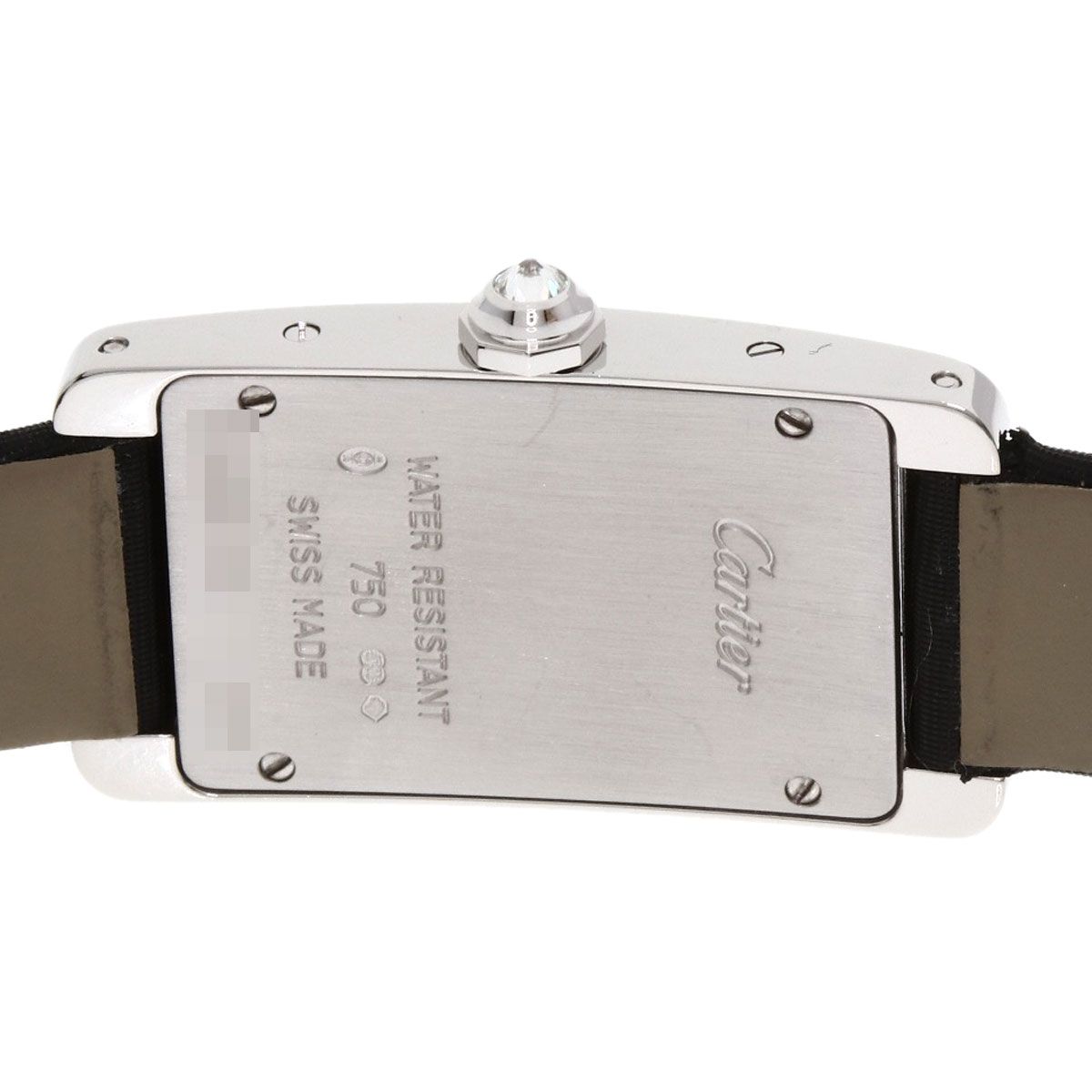 Cartier Tank American SM Bezel Diamond Watch 18K White Gold Satin X — view 7