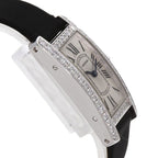 Cartier Tank American SM Bezel Diamond Watch 18K White Gold Satin X — view 6