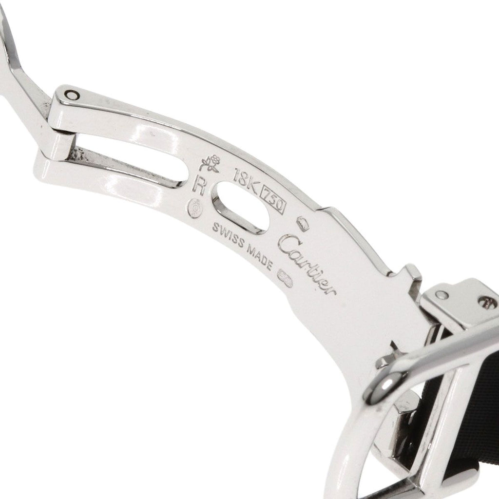 Cartier Tank American SM Bezel Diamond Watch 18K White Gold Satin X — view 9