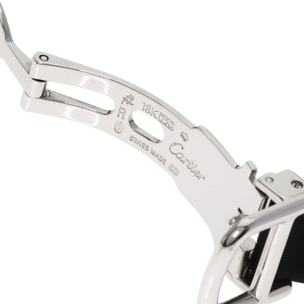 Cartier Tank American SM Bezel Diamond Watch 18K White Gold Satin X — view 9