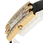 Harry Winston Avenue Classic Watch 18K Yellow Gold Leather Diamond — view 5