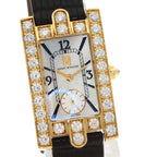 Harry Winston Avenue Classic Watch 18K Yellow Gold Leather Diamond — view 4