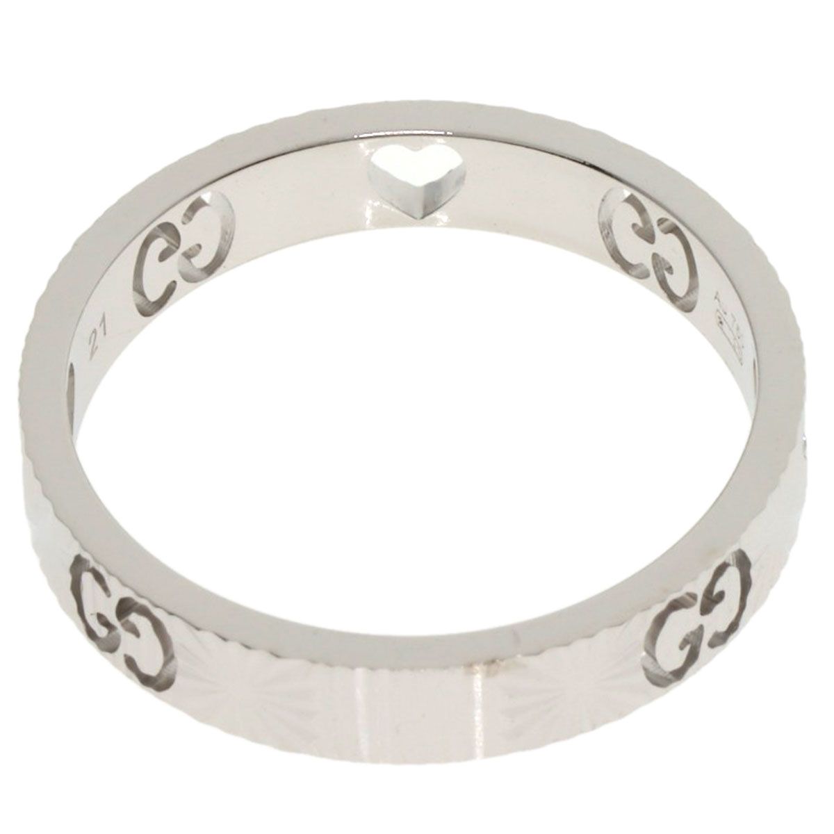 Gucci Icon Heart Ring 18K White Gold — view 5