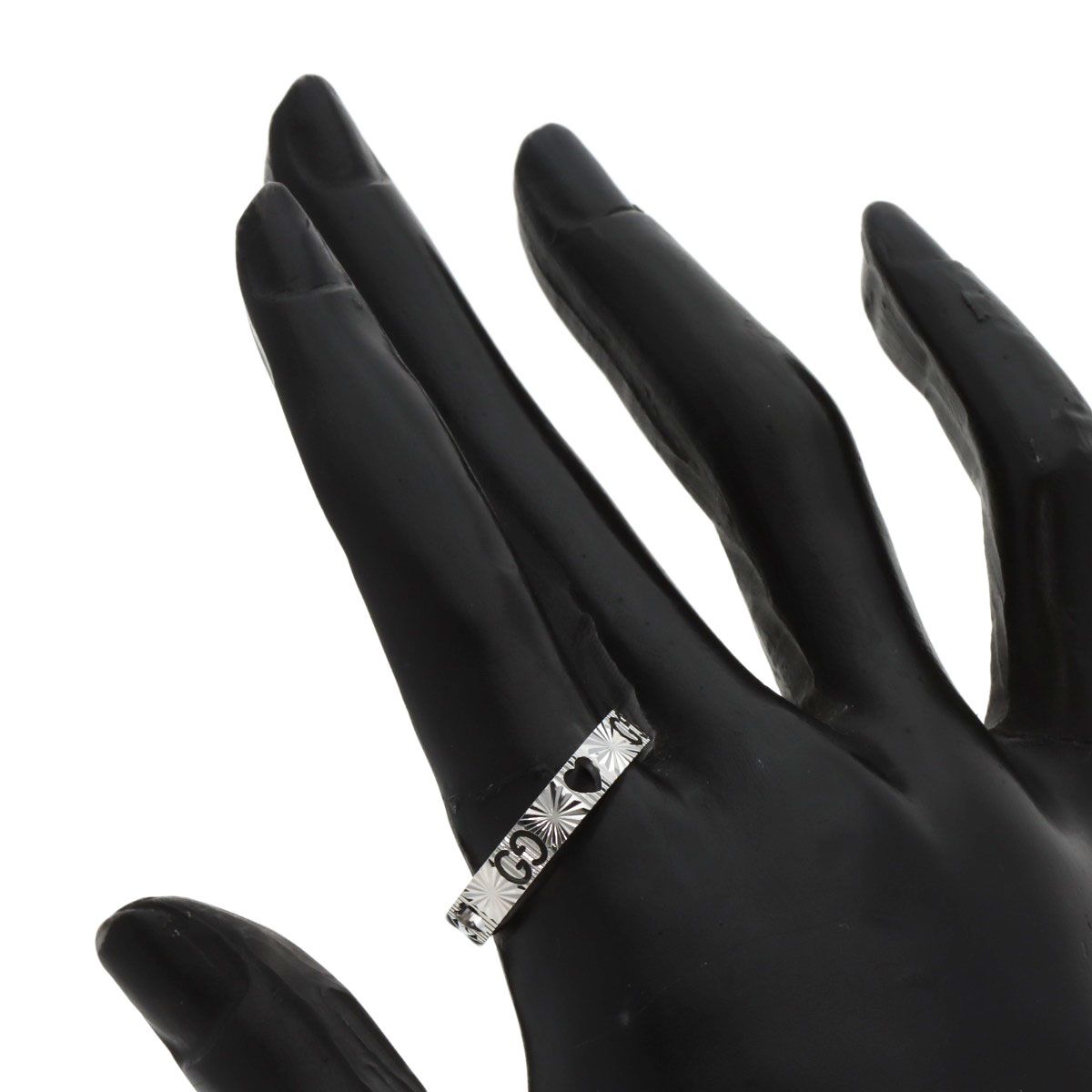 Gucci Icon Heart Ring 18K White Gold — view 9