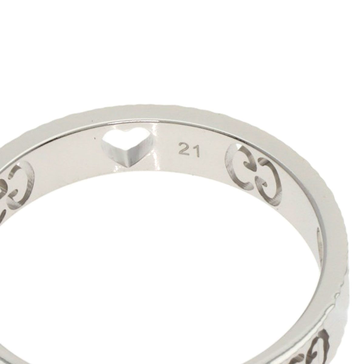 Gucci Icon Heart Ring 18K White Gold — view 8