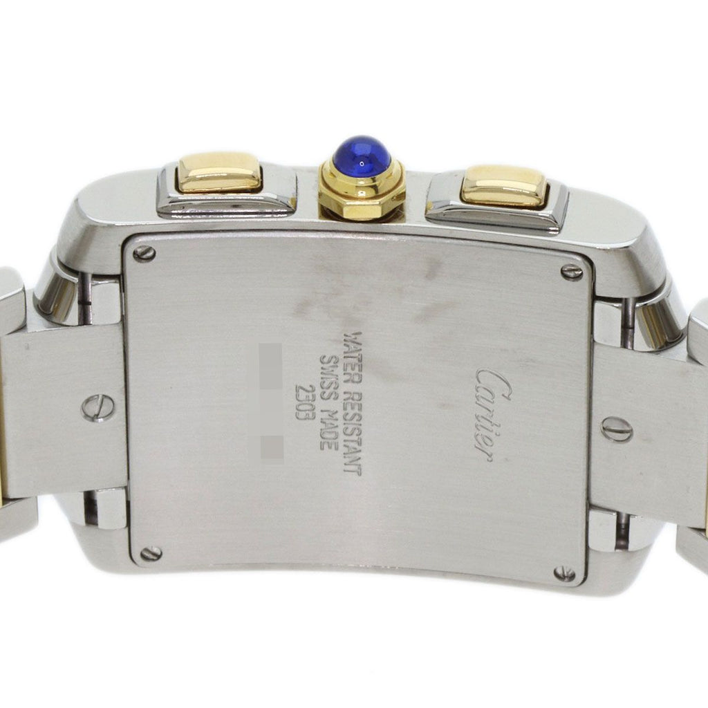 Cartier Tank Francaise Chrono Reflex Watch SS Yellow Gold — view 7