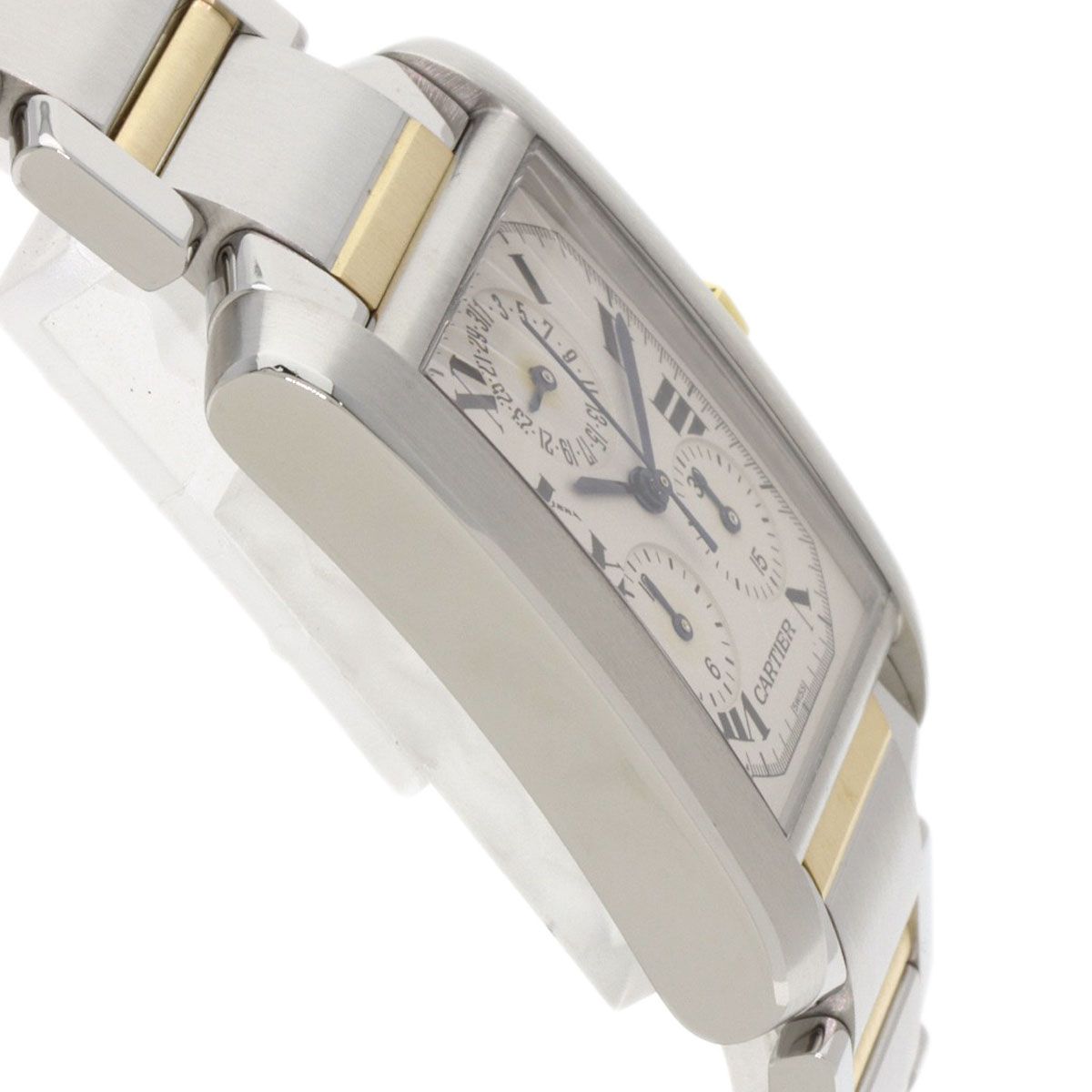 Cartier Tank Francaise Chrono Reflex Watch SS Yellow Gold — view 6