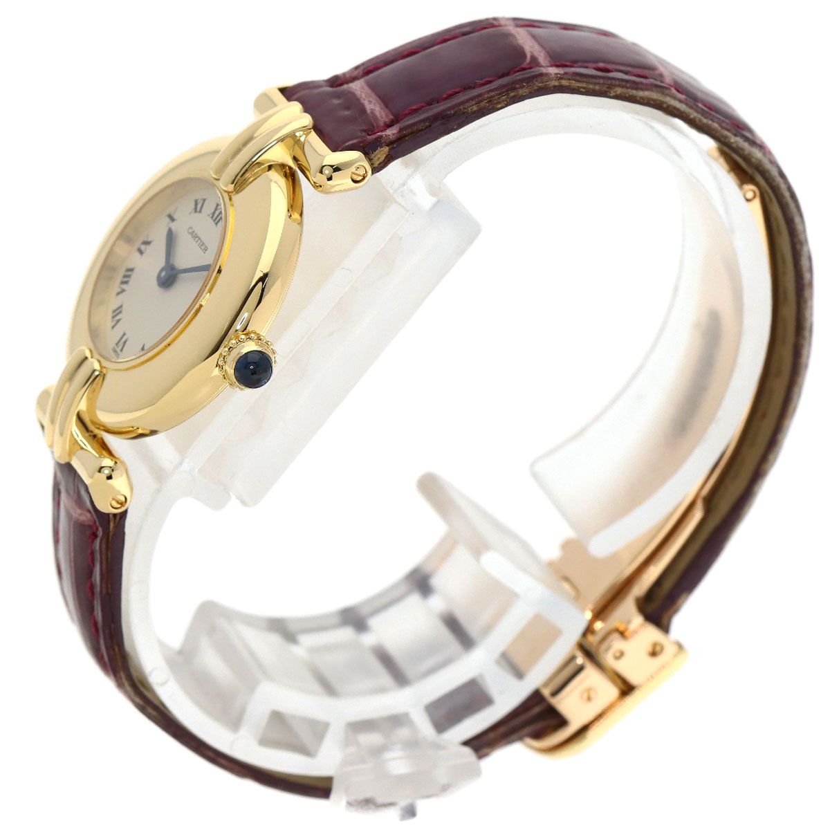 Cartier Must Colise Watch 18K Yellow Gold Leather — view 2