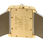 Cartier Mini Tank Divan Diamond Watch 18K Yellow Gold Leather — view 7