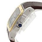Cartier Santos 100 LM Watch SS Leather 18K Yellow Gold — view 5