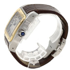 Cartier Santos 100 LM Watch SS Leather 18K Yellow Gold — view 2
