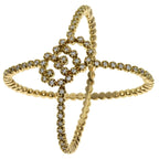 Gucci GG Running Diamond Ring 18K Yellow Gold — view 2
