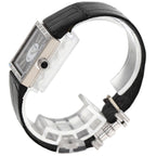 Chanel Mademoiselle Diamond Bezel Watch 18K White Gold Leather — view 2