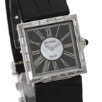 Chanel Mademoiselle Diamond Bezel Watch 18K White Gold Leather — view 4