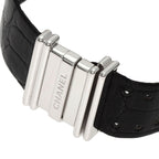 Chanel Mademoiselle Diamond Bezel Watch 18K White Gold Leather — view 8