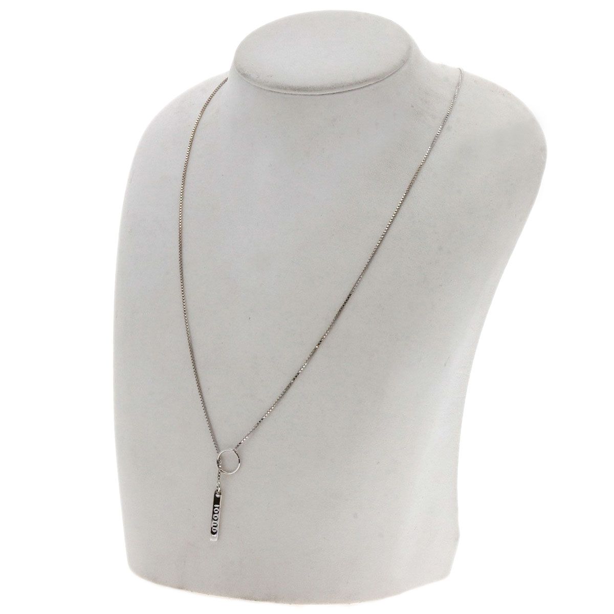 Gucci Lariat Necklace 18K White Gold — view 4