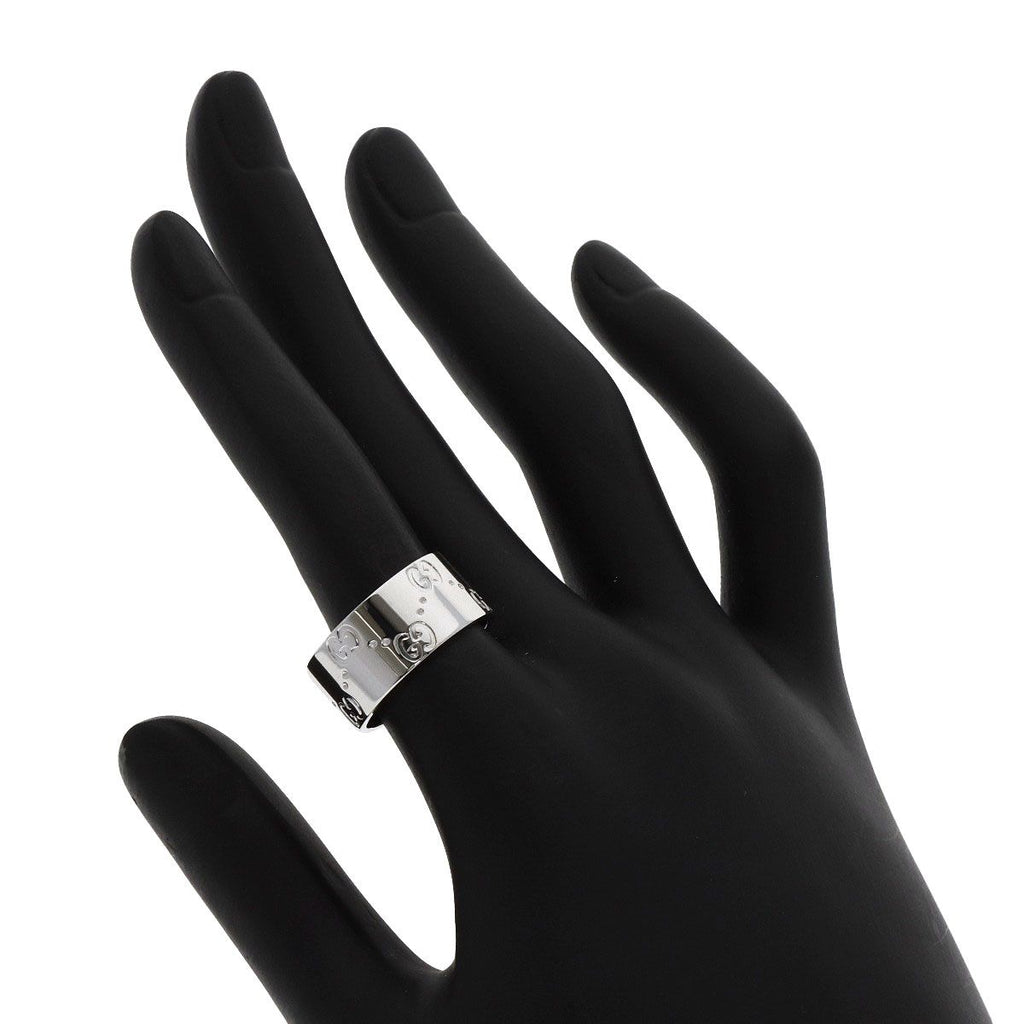 Gucci GG Icon Wide Ring 18K White Gold — view 7