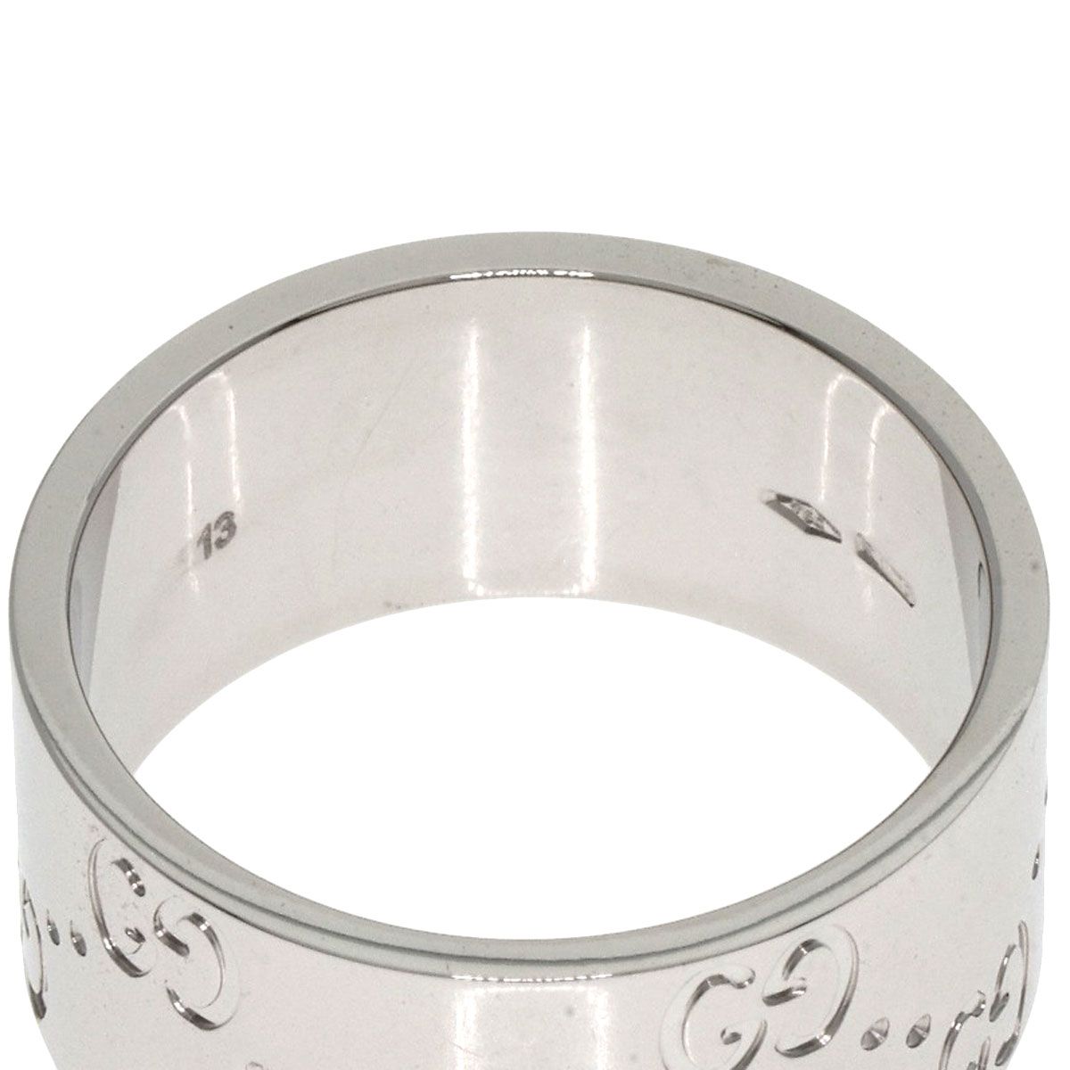 Gucci GG Icon Wide Ring 18K White Gold — view 6