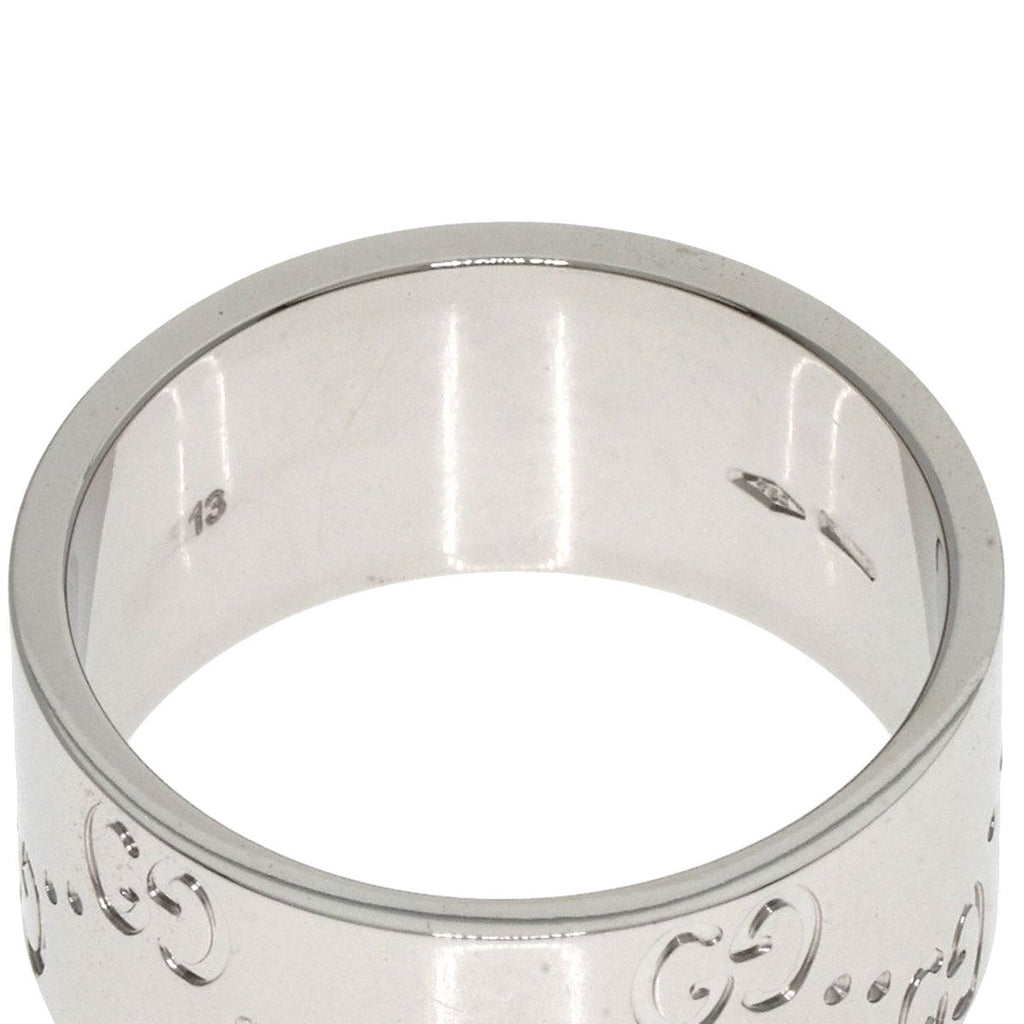Gucci GG Icon Wide Ring 18K White Gold