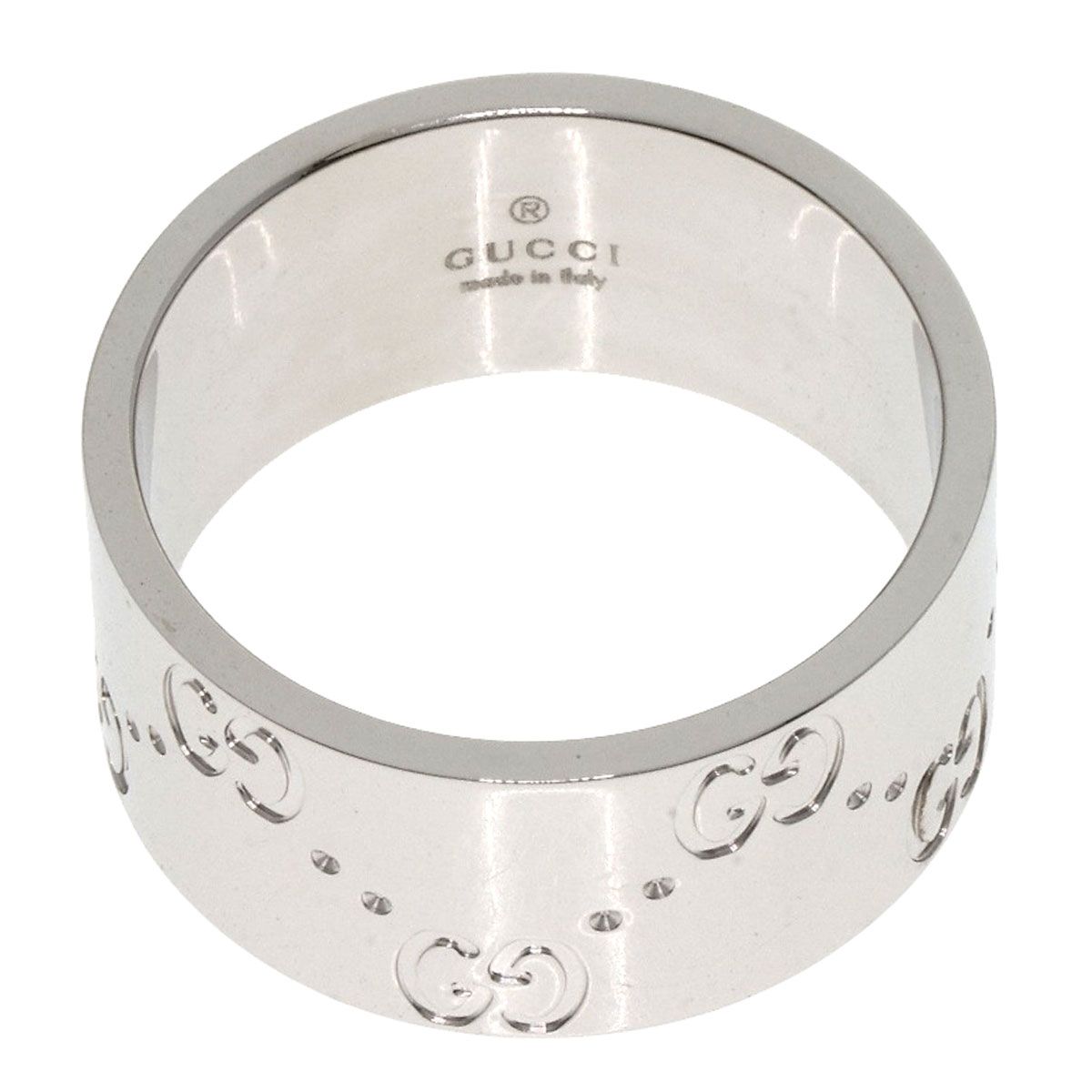 Gucci GG Icon Wide Ring 18K White Gold — view 5