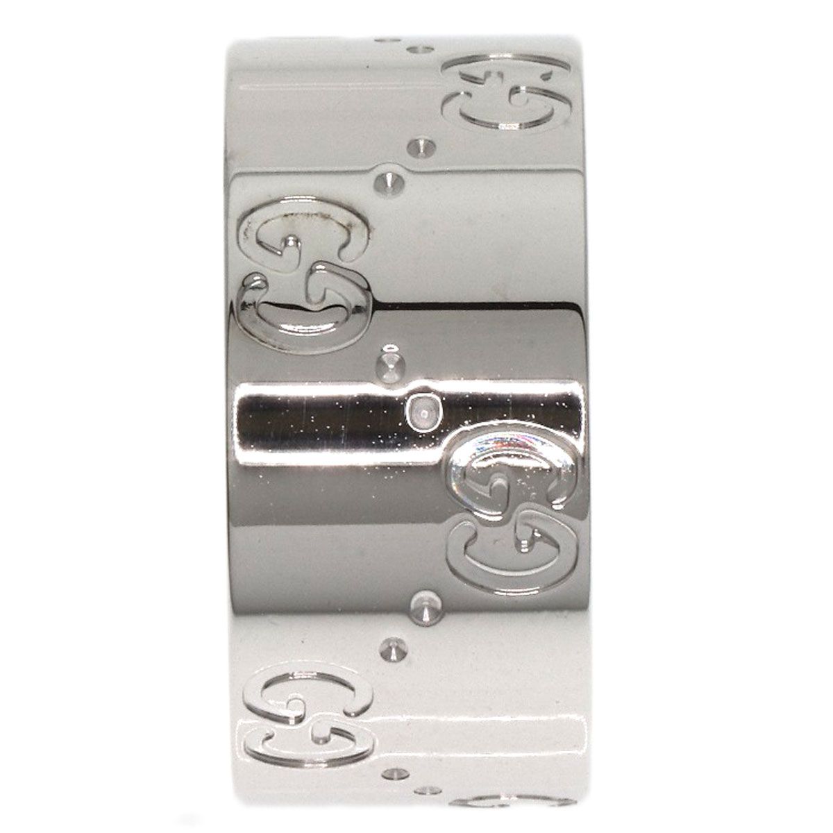 Gucci GG Icon Wide Ring 18K White Gold — view 4
