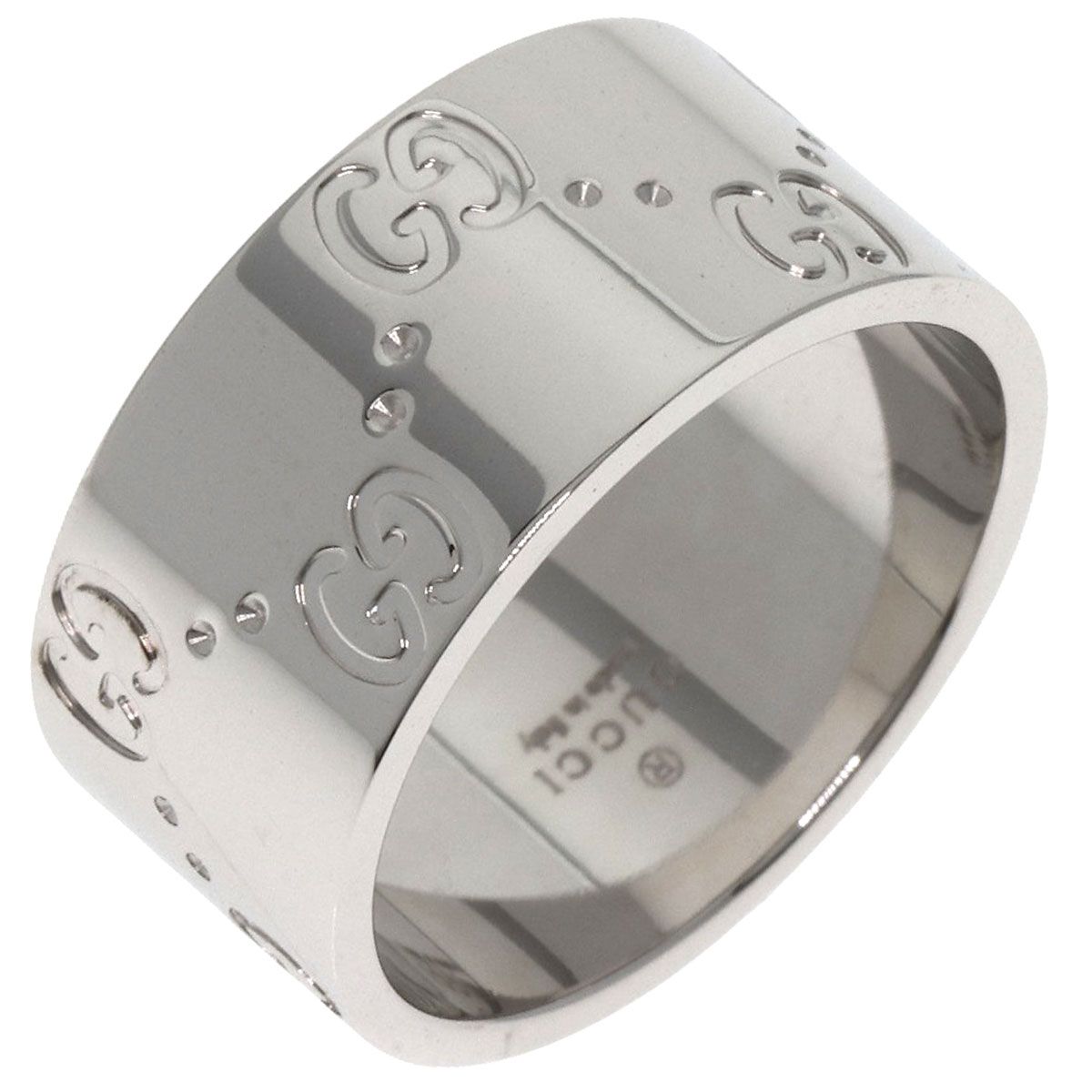 Gucci GG Icon Wide Ring 18K White Gold — view 2