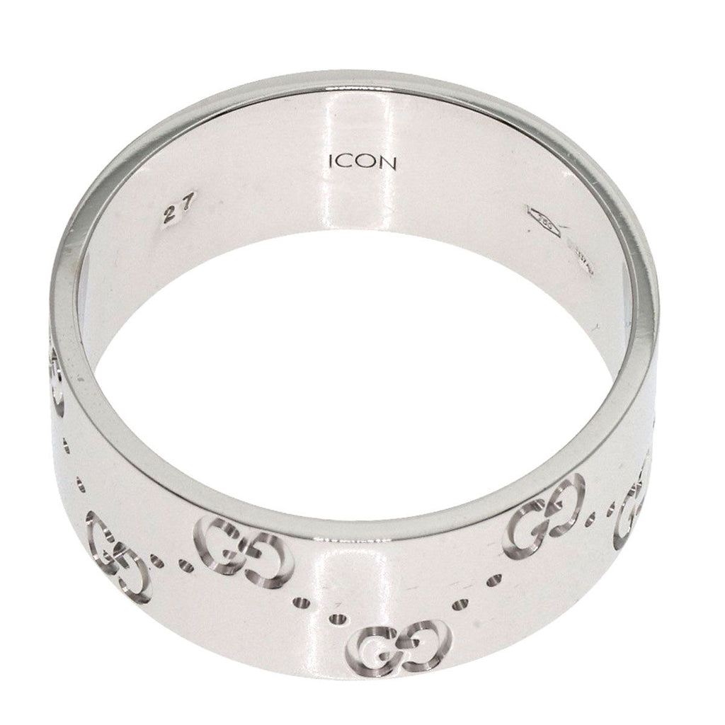 Gucci GG Icon Wide Ring 18K White Gold — view 5