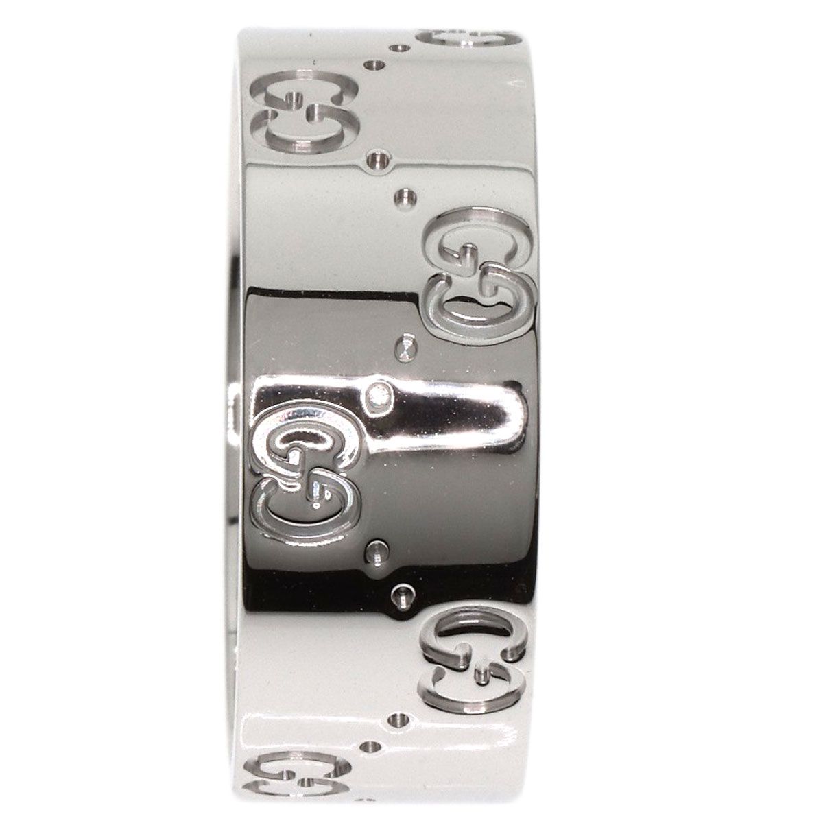 Gucci GG Icon Wide Ring 18K White Gold — view 4
