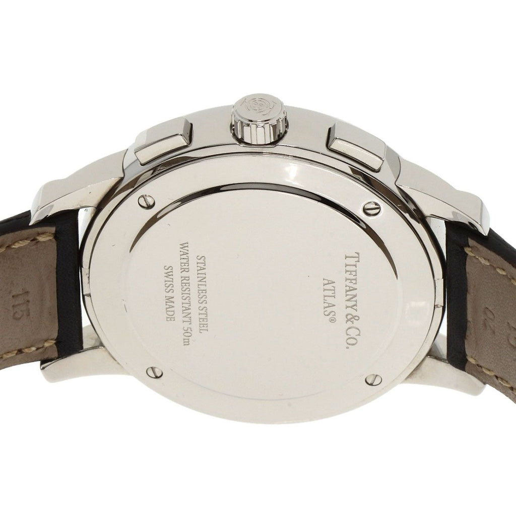Tiffany & Co. Atlas Dome Chronograph Watch SS Leather — view 7