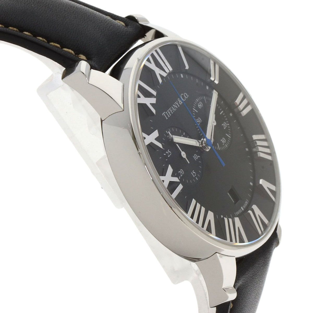 Tiffany & Co. Atlas Dome Chronograph Watch SS Leather — view 6