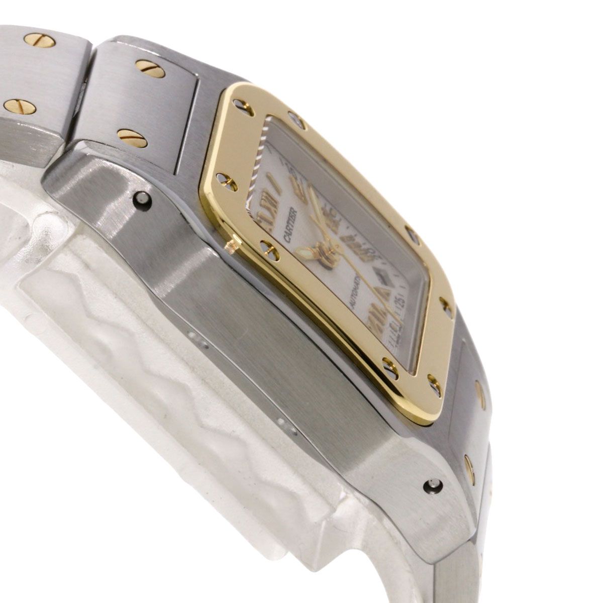 Cartier Santos Galve SM Anniversary Model Watch SS Yellow — view 6