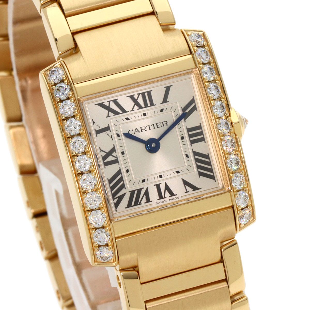 Cartier Tank Francaise SM Diamond Watch 18K Yellow Gold — view 4
