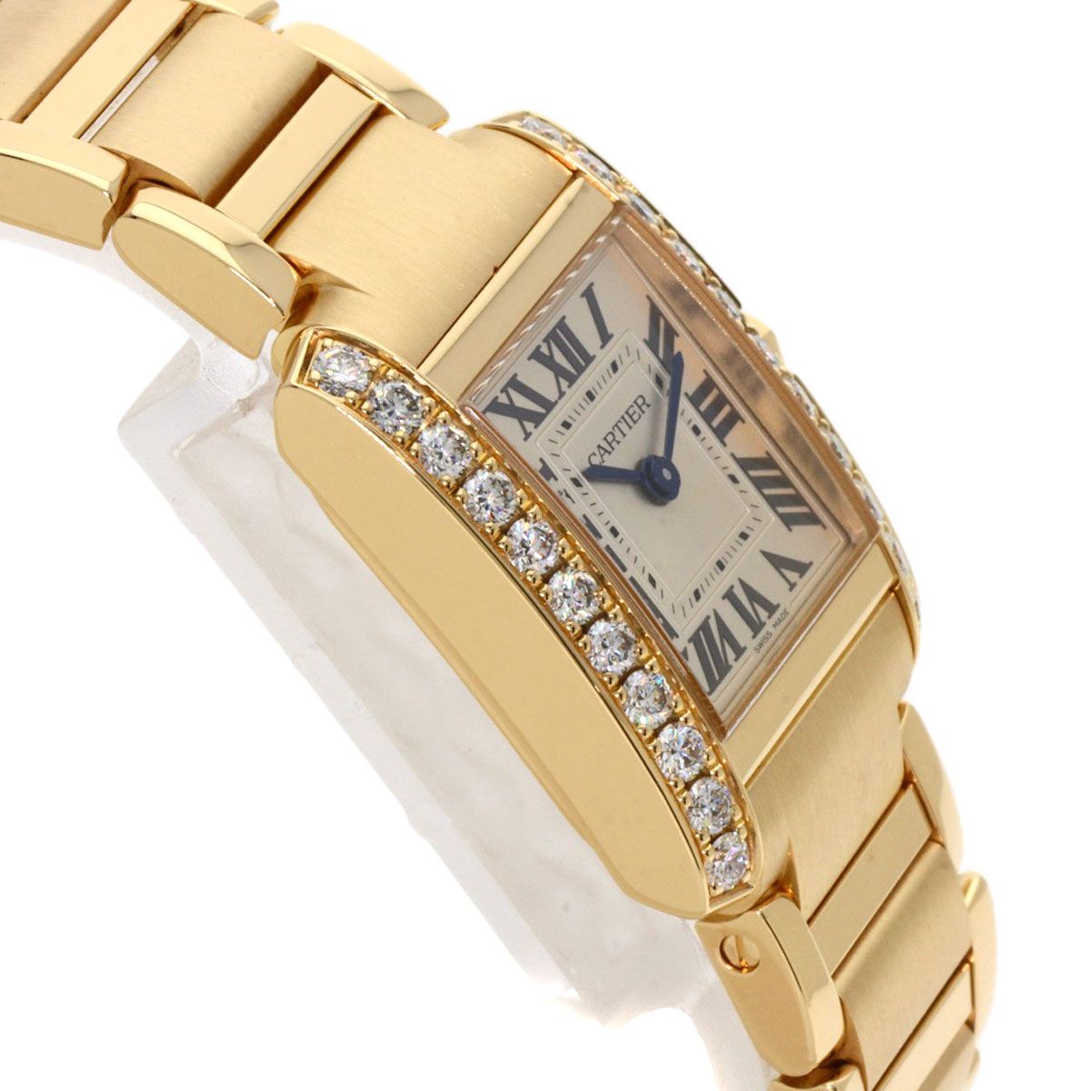 Cartier Tank Francaise SM Diamond Watch 18K Yellow Gold — view 6