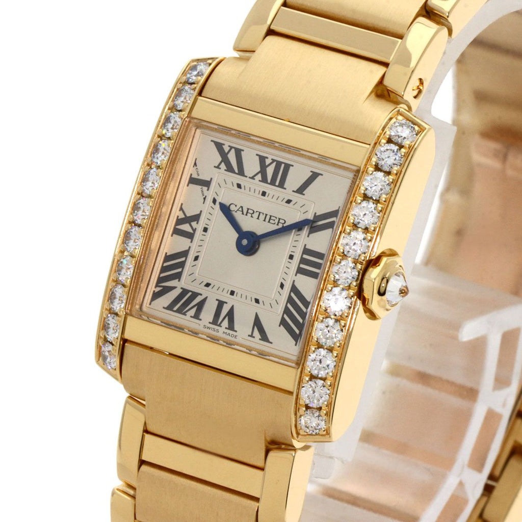 Cartier Tank Francaise SM Diamond Watch 18K Yellow Gold — view 3