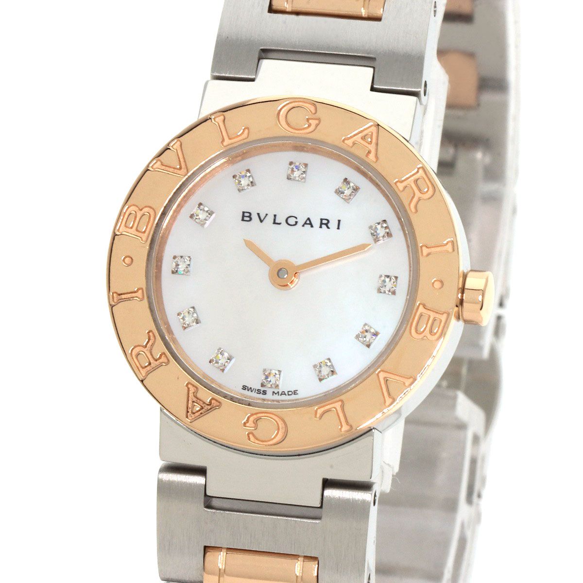 Bvlgari Diamond Watch SS Pink Gold — view 3