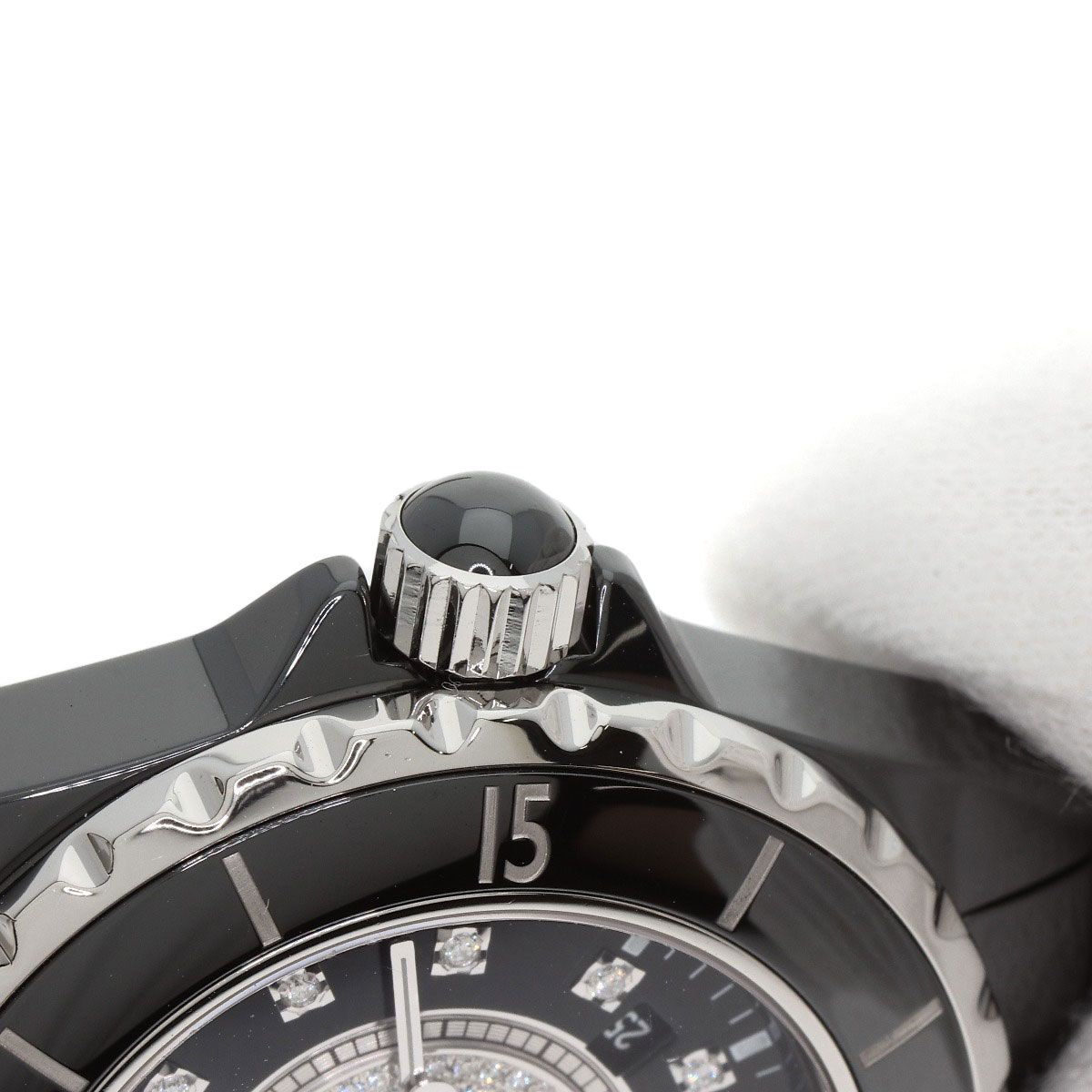 Chanel Center Diamond Watch Ceramic — view 9