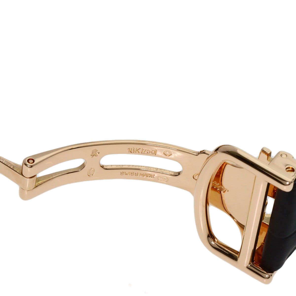 Cartier Tortu LM Diamond Watch 18K Pink Gold Leather — view 9