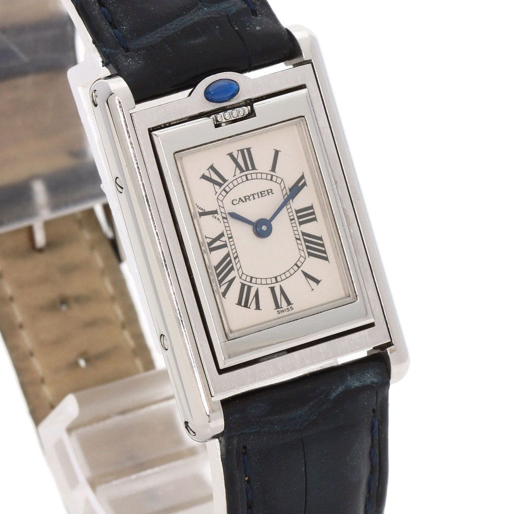 Cartier Tank Basculant SM Watch SS Leather — view 5