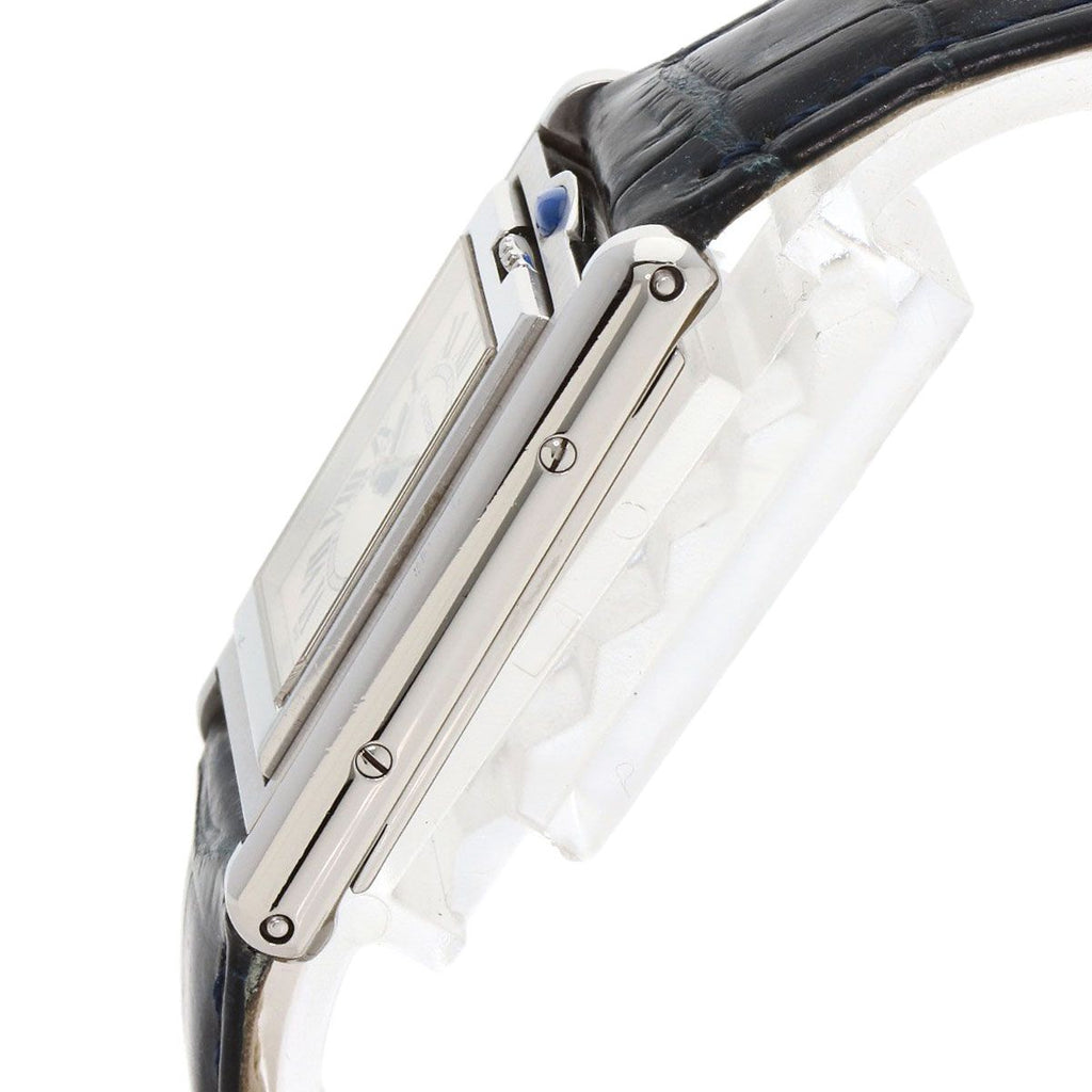 Cartier Tank Basculant SM Watch SS Leather — view 6