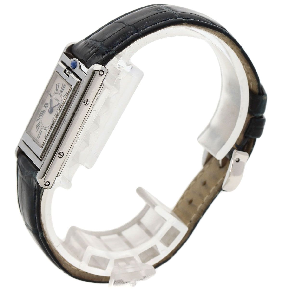 Cartier Tank Basculant SM Watch SS Leather — view 3