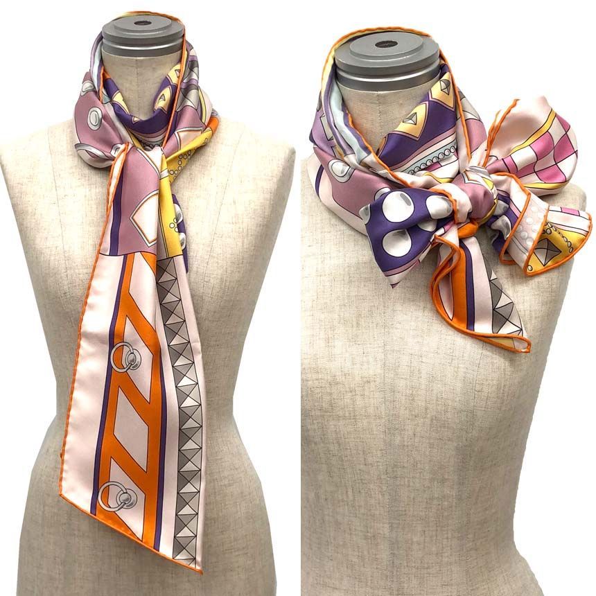 Hermes Maxi Twill Colliers de Chiens Collier Chien Long Scarf — view 2