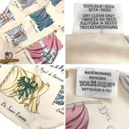 Hermes Silk Maxi Twill Pavois Flag Pattern Long Scarf Cream Beige — view 3