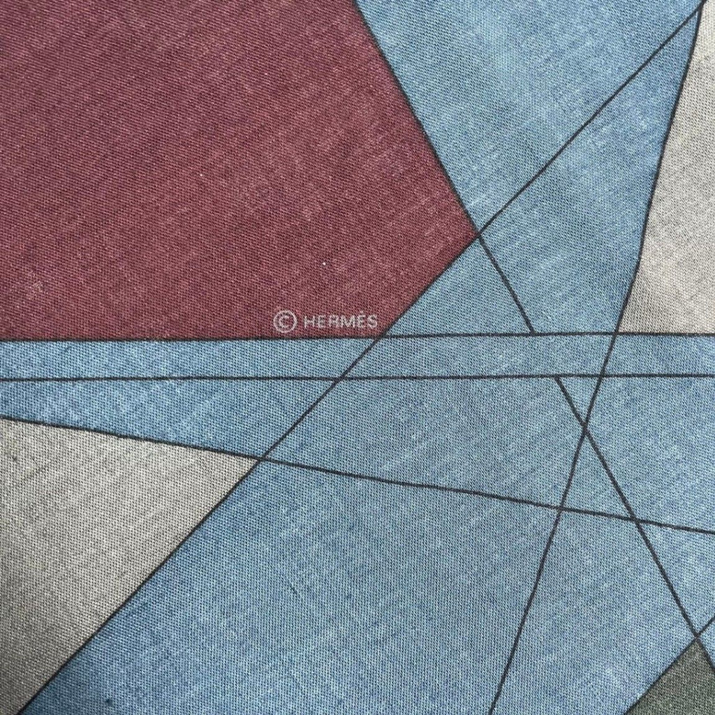 Hermes Force Centrifuge Carre 140 Nigel Peake Design Pilot Blue Wool X — view 6