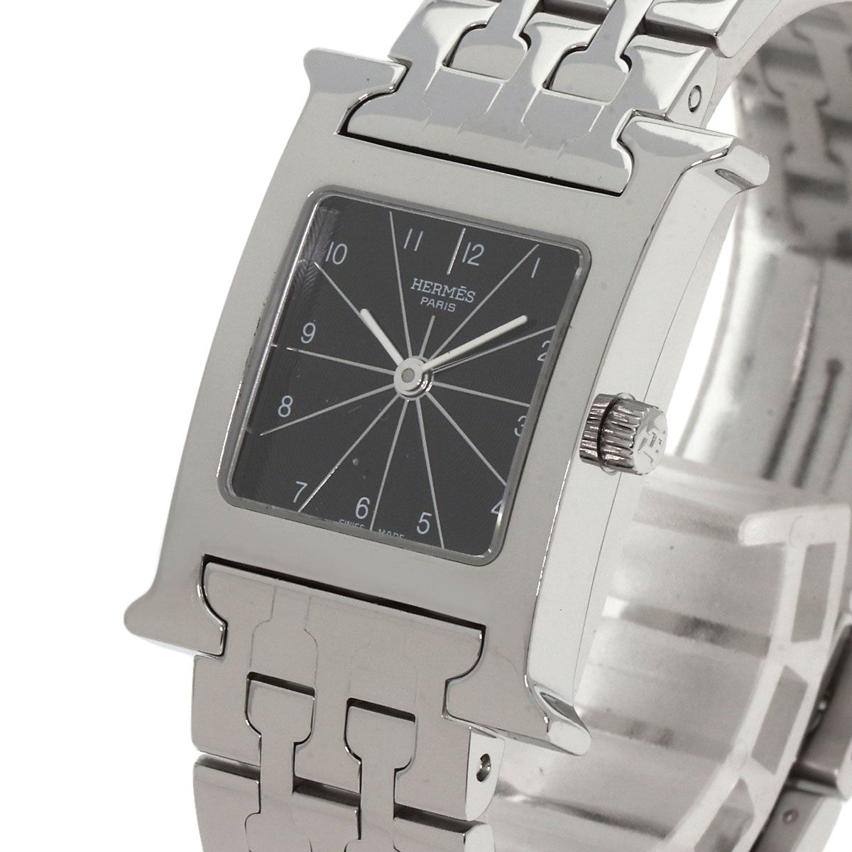 Hermes Watch SS Black — view 3