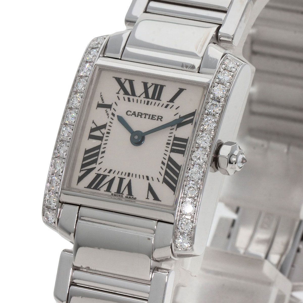 Cartier Tank Francaise SM Watch 18K White Gold — view 3
