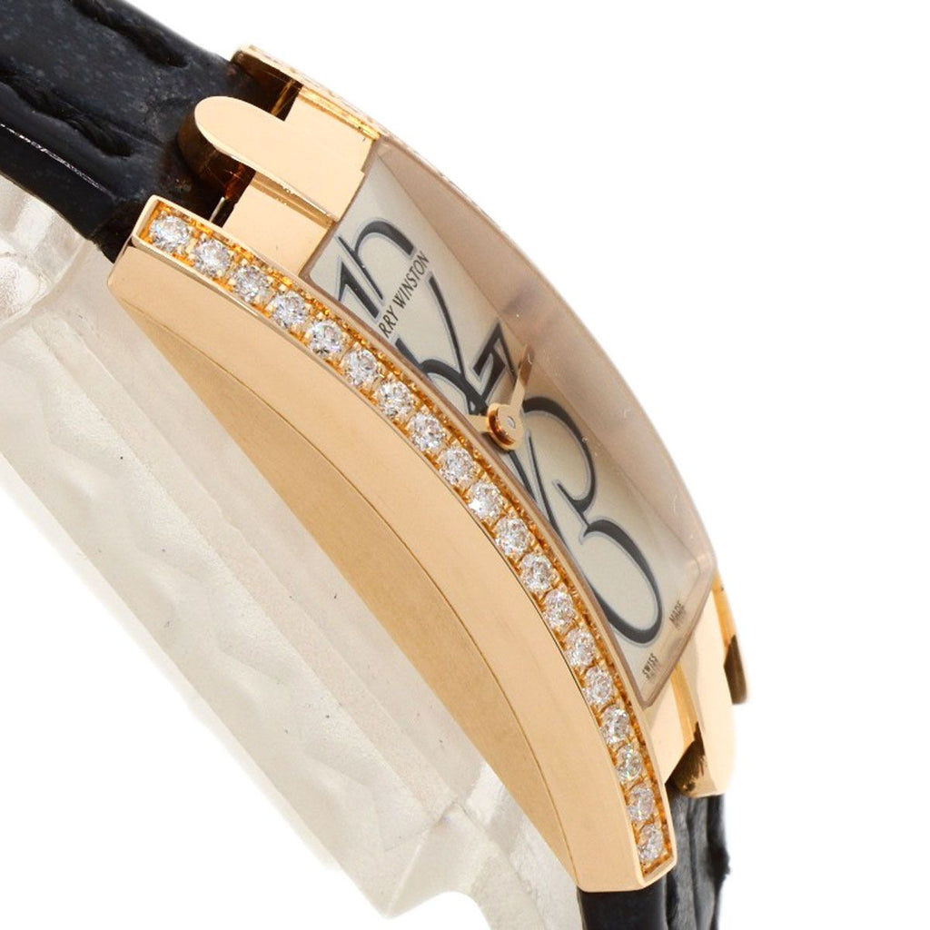 Harry Winston Avenue C Mini Bezel Diamond Watch 18K Pink Gold — view 6