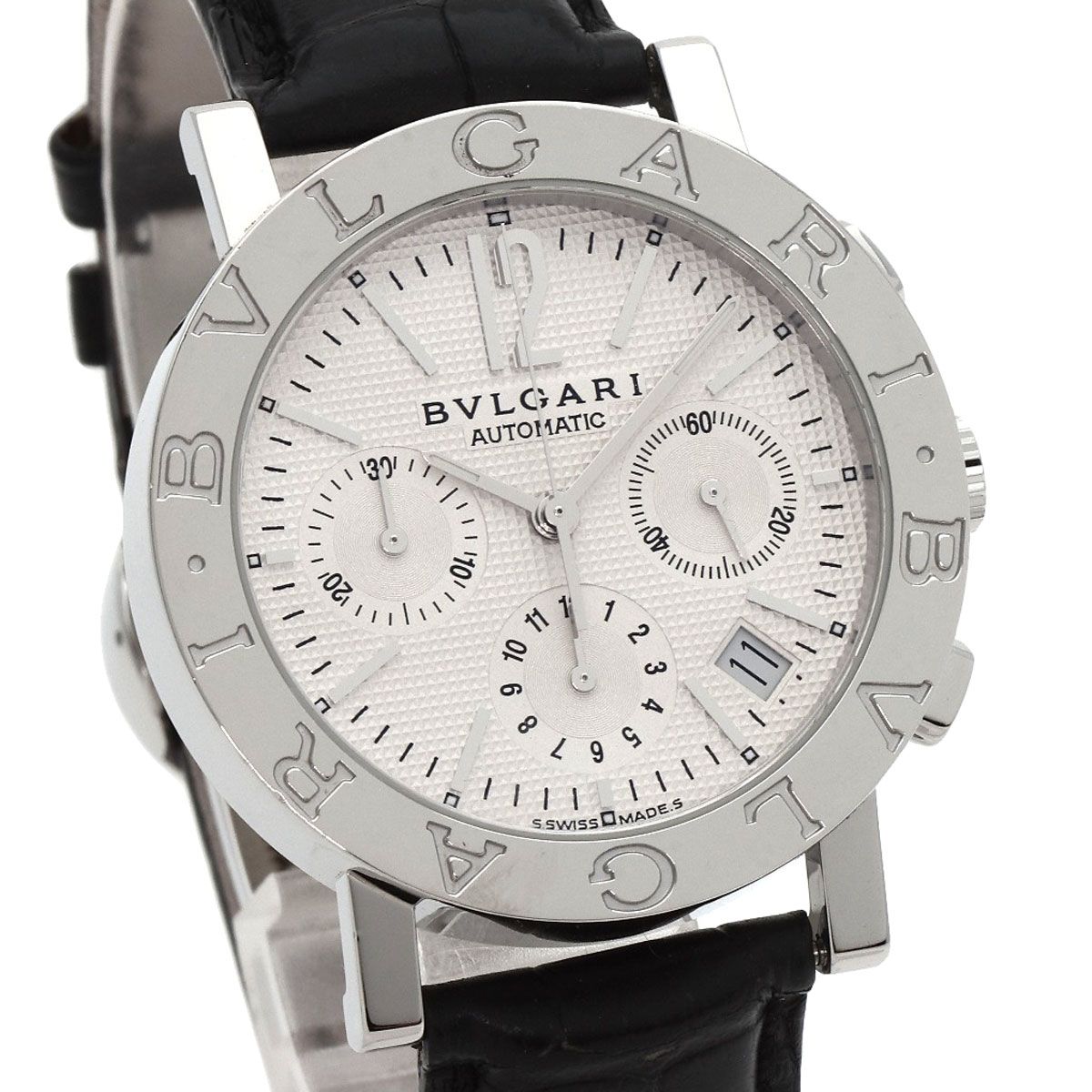 Bvlgari Watch SS Leather — view 4