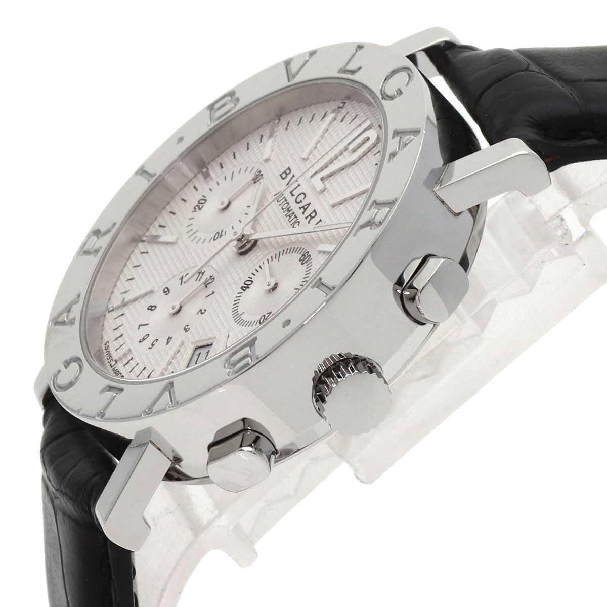 Bvlgari Watch SS Leather — view 5